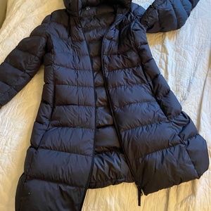 Uniqlo Black Ultra Light Down Long Coat Black Medium